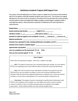 SAP Appeal Form Susquehanna University Susqu