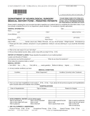 Uic Neurosurgery Form