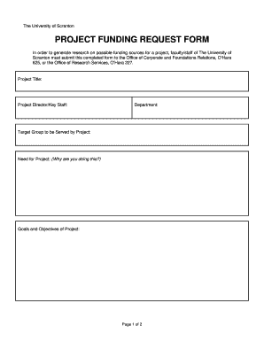 Request for Financing Form