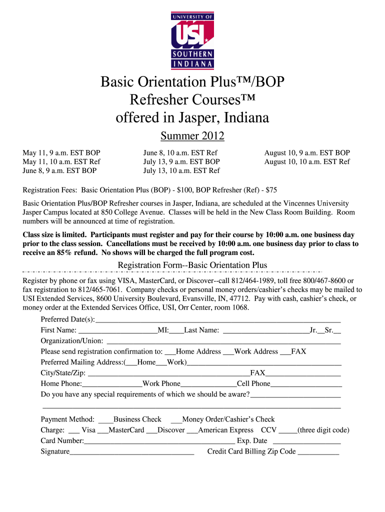 Basic Orientation Plus Test Answers  Form