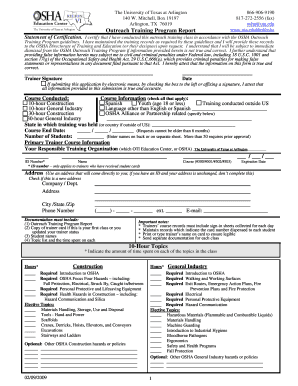 Uta Outreach Portal  Form