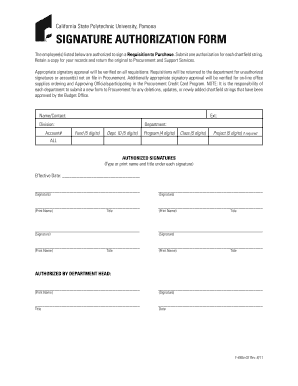 Signature Authorization Form