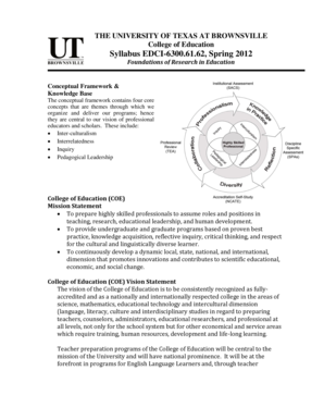  Syllabus EDCI 6300 61 62, Spring the University of Texas at Utb 2012-2024