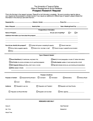 Research Request Form