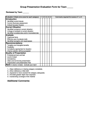 Group Presentation Evaluation Form