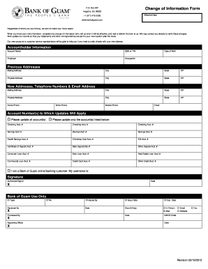 Bank of Guam Website  Form