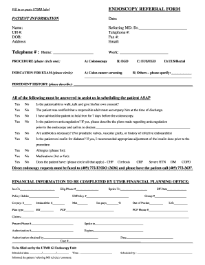 Referral Forms for Interventional Pain Medicine