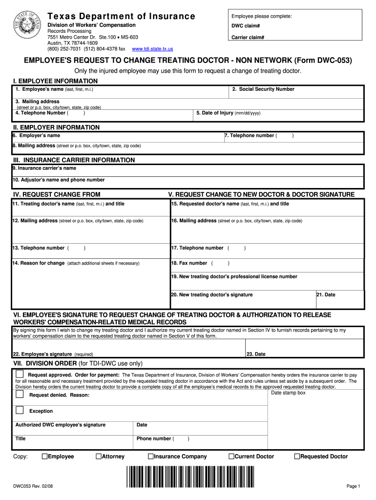 Texas Dwc 53 Form 2008: get and sign the form in seconds