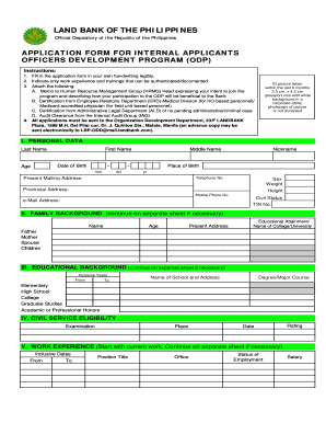 Landbank Downloadable Forms