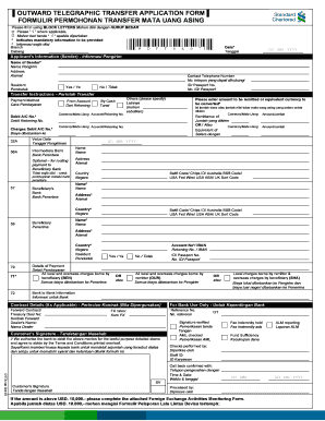 Contoh Telegraphic Transfer  Form