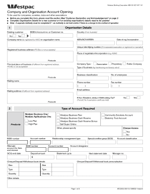 Westpac Png New Account Application Form PDF