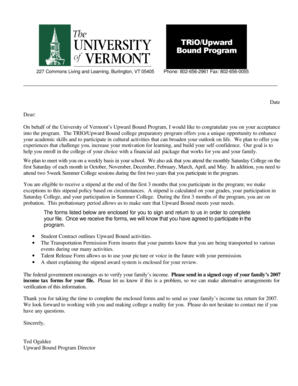 Acceptance Packet DOC Uvm  Form