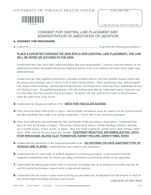 Central Line Consent Form