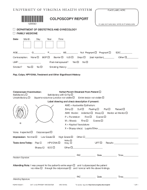 Colposcopy Form