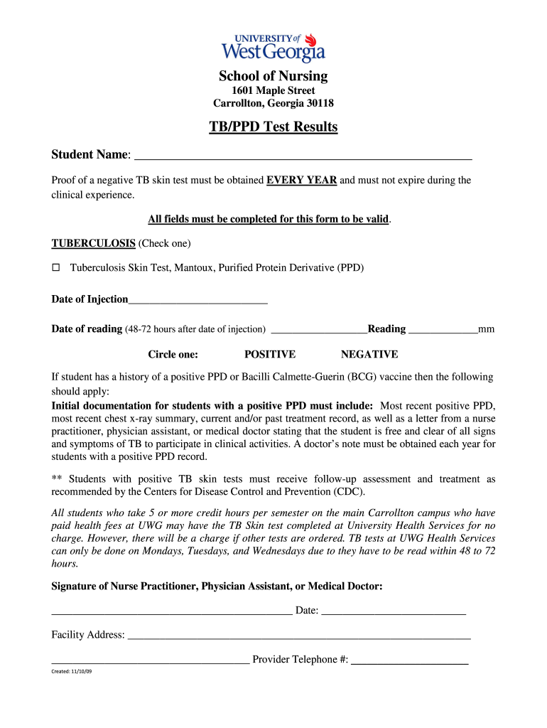 Tb Skin Test Form Fill Out and Sign Printable PDF Template signNow