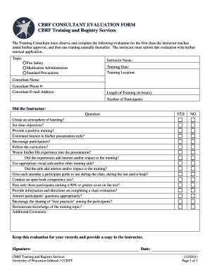 Consultant Evaluation Template  Form