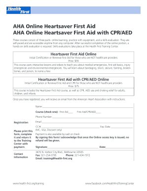 Aha Fillable Heartsaver First Aid Roster Form