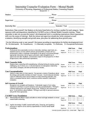 School Counselor Evaluation Sample  Form