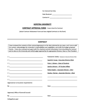 Contract Approval Form Template