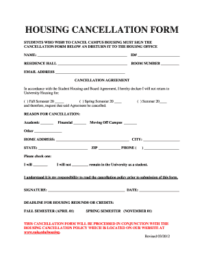 Xula Housing Application  Form