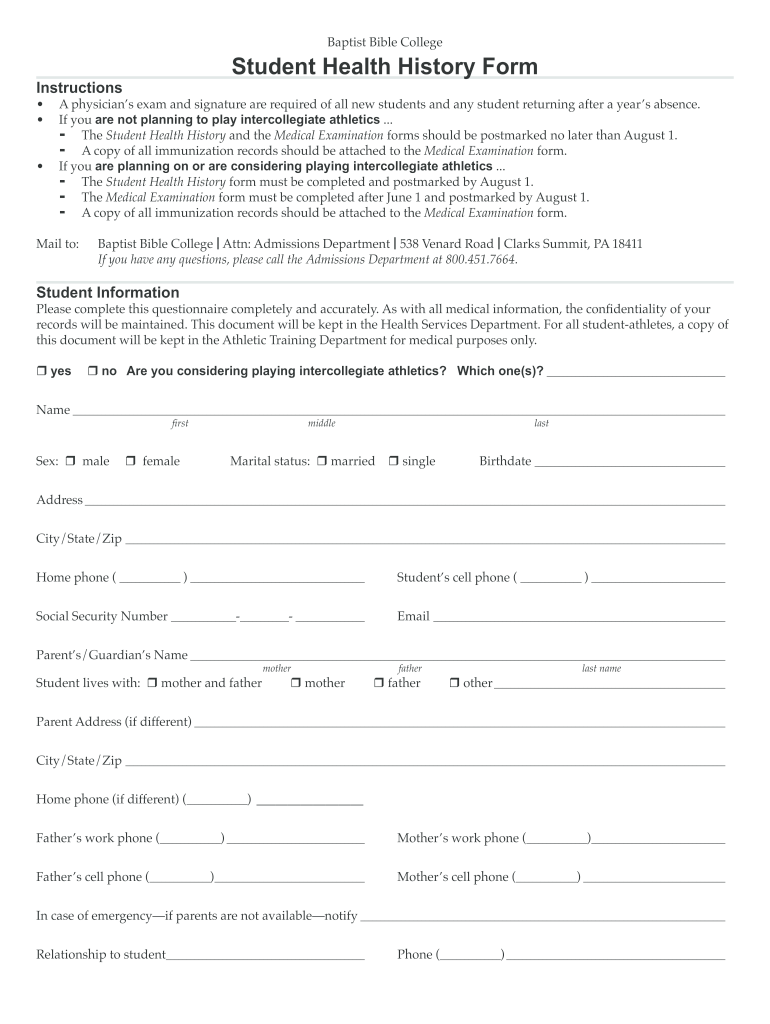 Uf Health Social Hisory Form