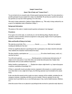 Consent Letter for Research Proposal  Form