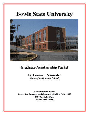Bowie University Assistantship Form