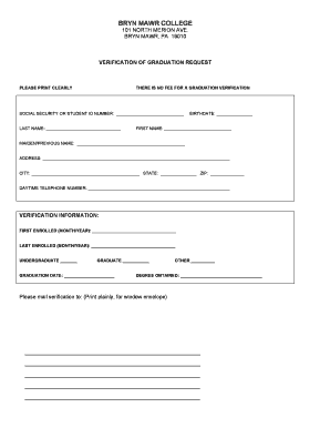 Degree Verification Form