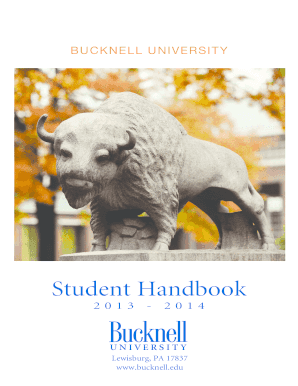 Bucknell University Student Handbook Form