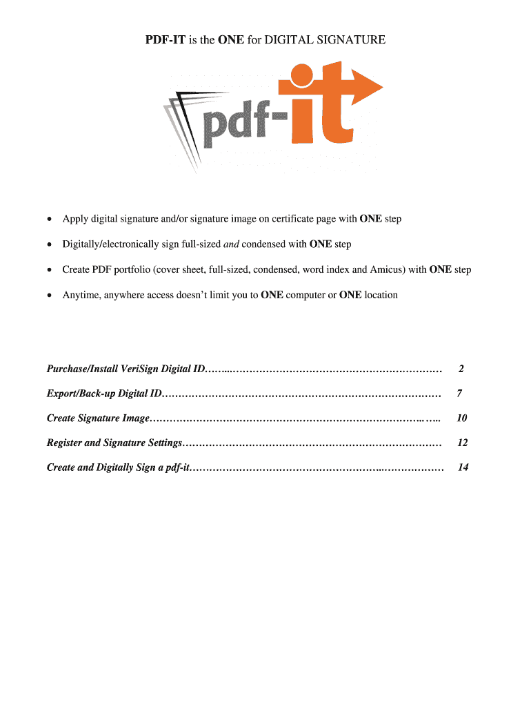 PDF it is the ONE for DIGITAL SIGNATURE  Form