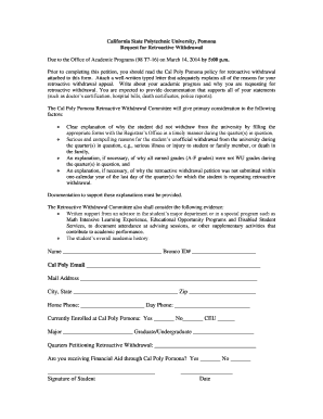 Cal Poly Housing Exemption  Form