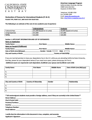 Csu East Bay Online  Form