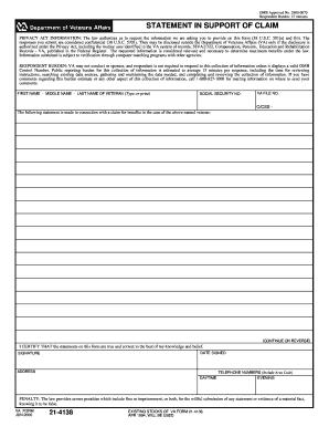 Va Form 21 4138 Apr