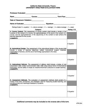 Peer Evaluation Form