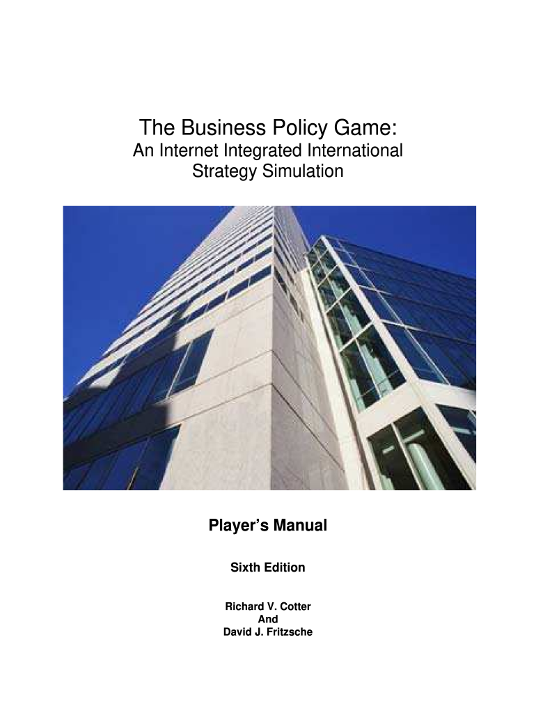 Business Policy Game  Form