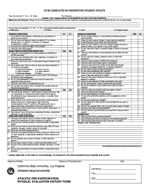 Physical Evaluation Form