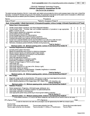  Competency Assessment Template 2010-2024