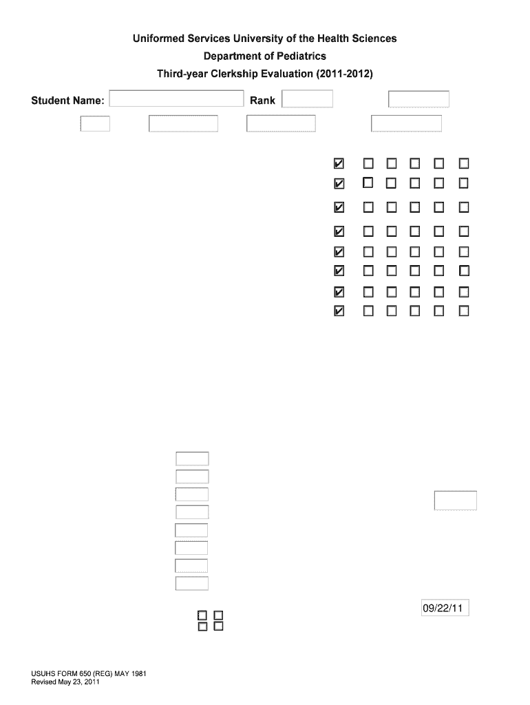 AREAS Of PERFORMANCE Usuhs Fill Out And Sign Printable PDF Template 