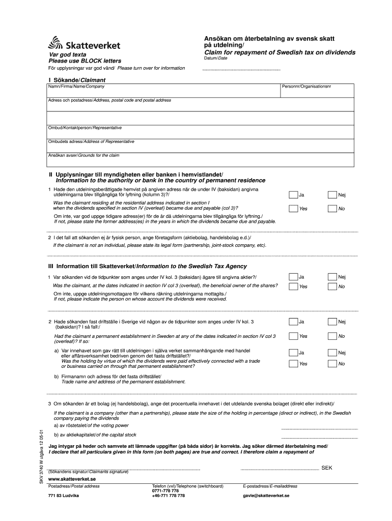 Skv 3740  Form