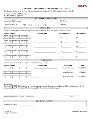 How to Cancel Dbs Cashline  Form