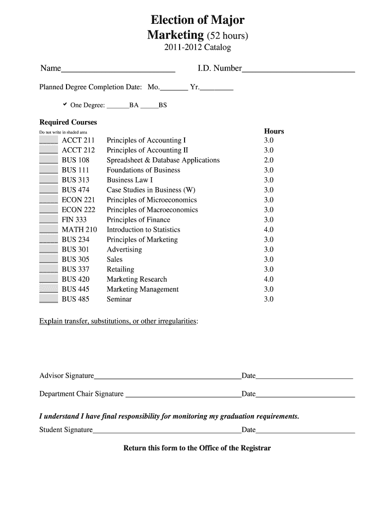 BUS 108 Manchester Form