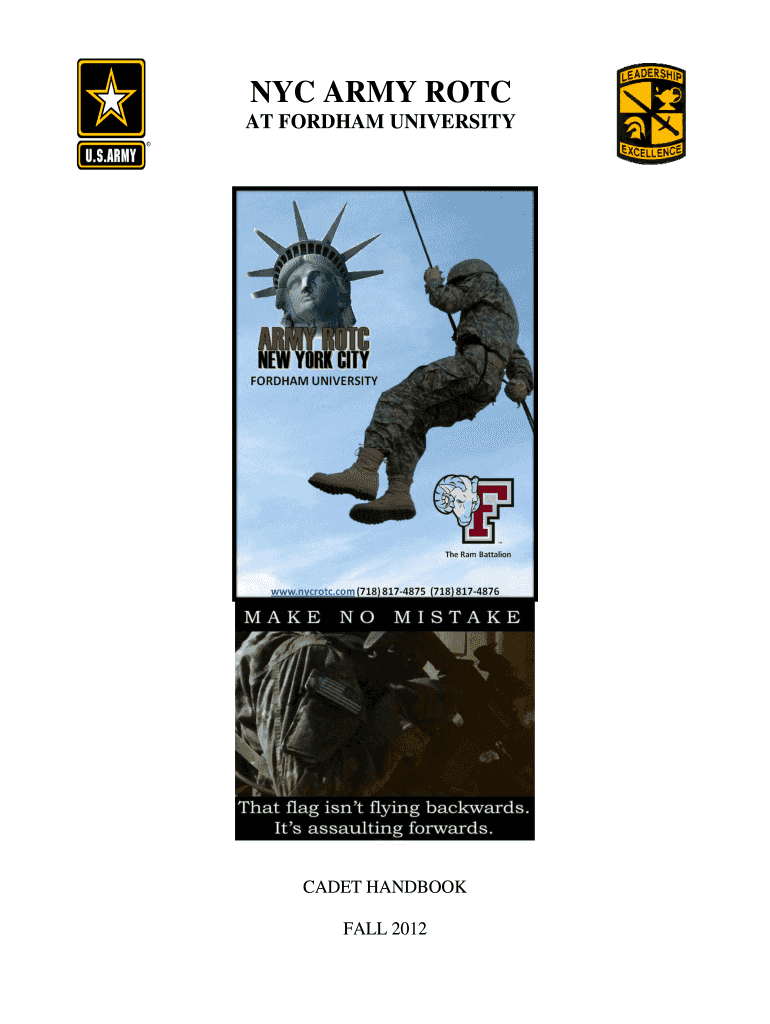 NYC ARMY ROTC Form - Fill Out and Sign Printable PDF Template ...