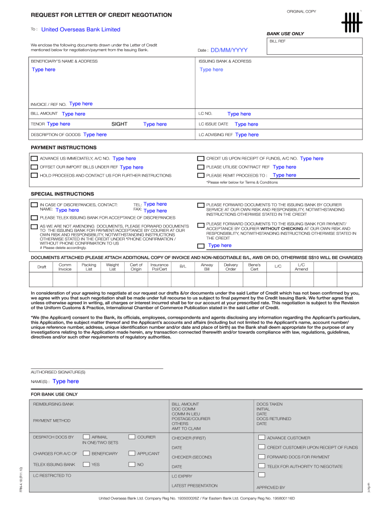  Uob Lc Amendment Form 2010-2024