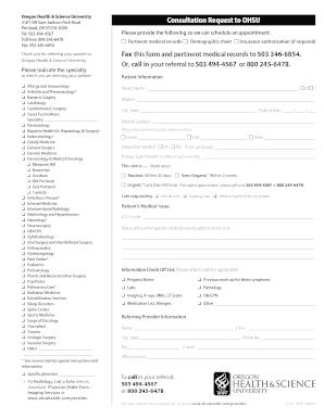 Doernbecher Referral Form