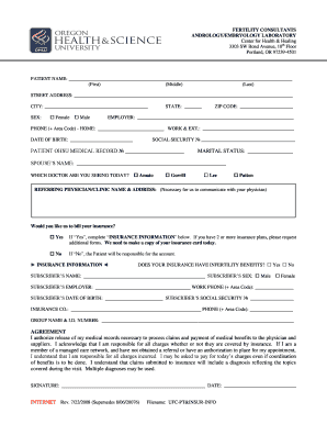 Ohsu Medical Records  Form