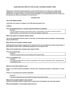 Irb Form Example