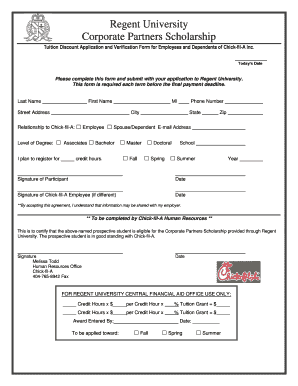Chic Fil a Application  Form