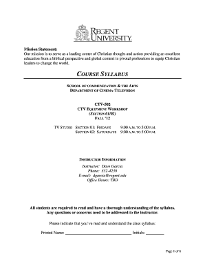 SECTION 0102 Regent Form