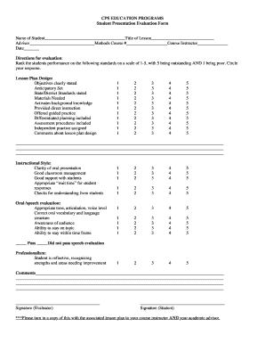 Lesson Feedback Form