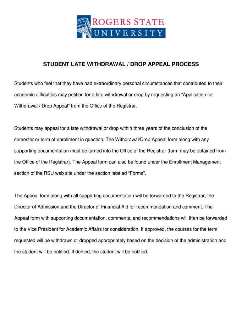 Texas A&m University Drop or Withdraw Appeal Form